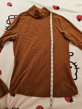 frank and oak Classic Long Sleeve Turtleneck - Rust Brown
